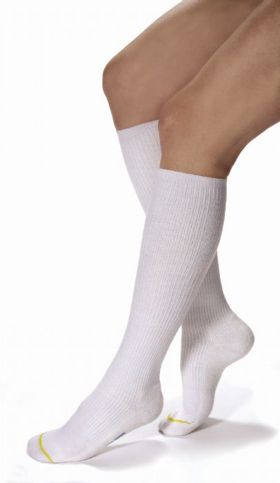 Jobst Athletic Knee High Socks 8-15mmHg, S, White